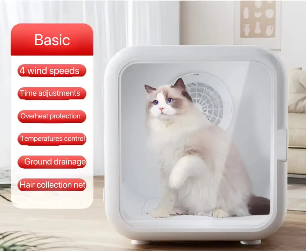 62L Automatic Grooming Drying Intelligent Temperature Control Pet Dryer Box for Cats Dogs