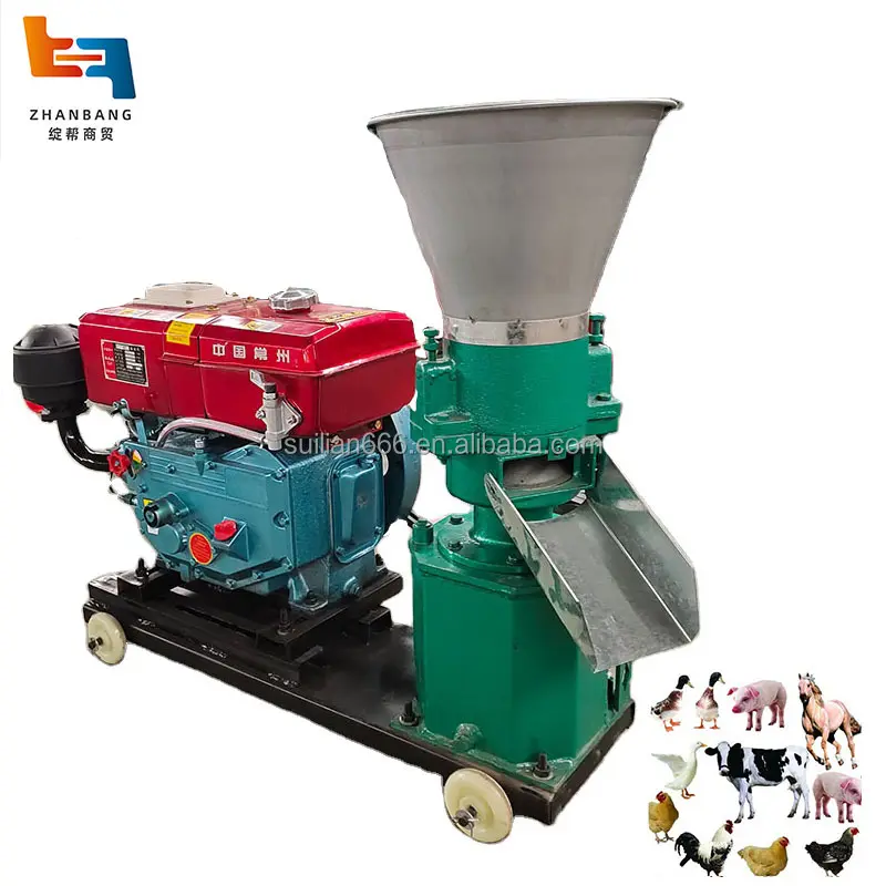 Diesel Engine Pellet Machine Farm Poultry Feeding Feed Pellet Machine Feed Grade