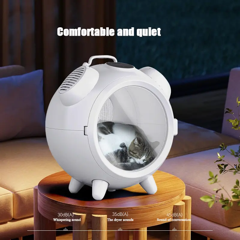 Portable Pet Cat Dog Hair Dryer Blower Box Intelligent Temperature Control Hair Dryers for Small Animals Pet Dryer Box