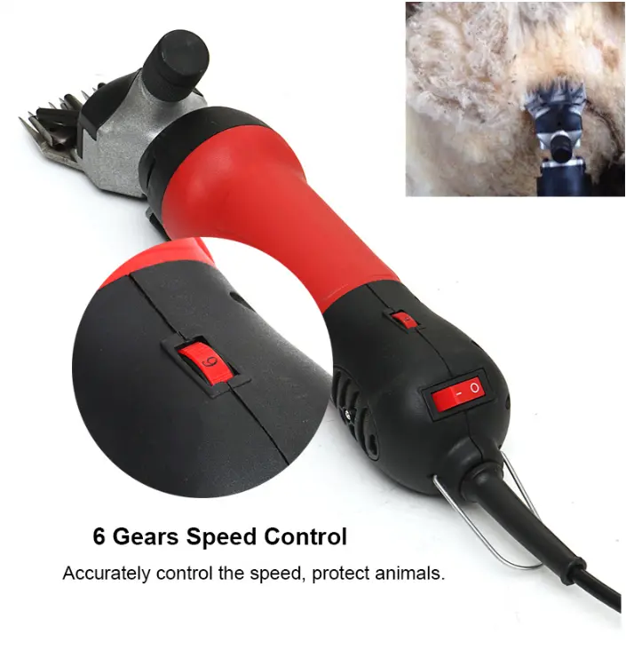 110-240V High Power Electric Wool Shearing Cutter Fader Factory Direct Supply Handheld Electric 6 Speed Regulation Wool Shearsl