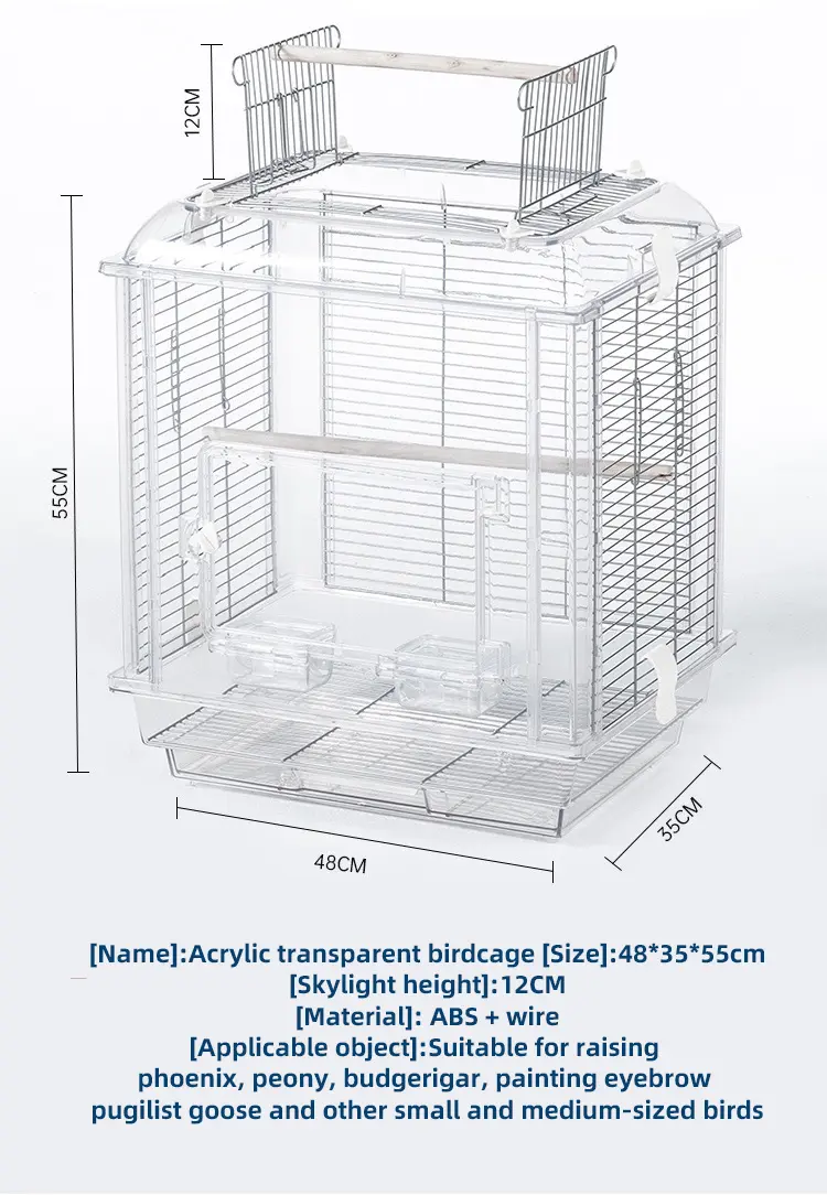 Wholesale Hot Sale Bird House Portable Birdcage Bird House Plastic With Wholesale of New Products Pet Cage