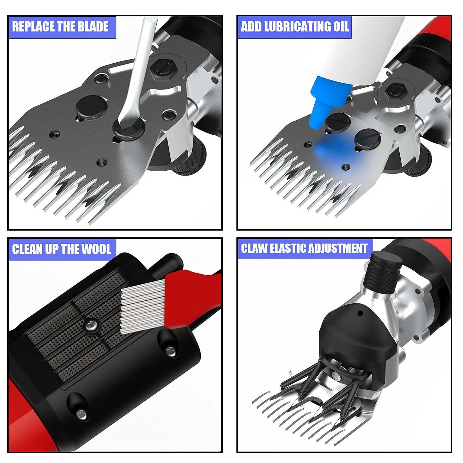Factory Wholesale Low Noise Sheep Shearing Machine Electric Wool Trimmer Electric Clippers for Tufting Gun Carpet Rug Making