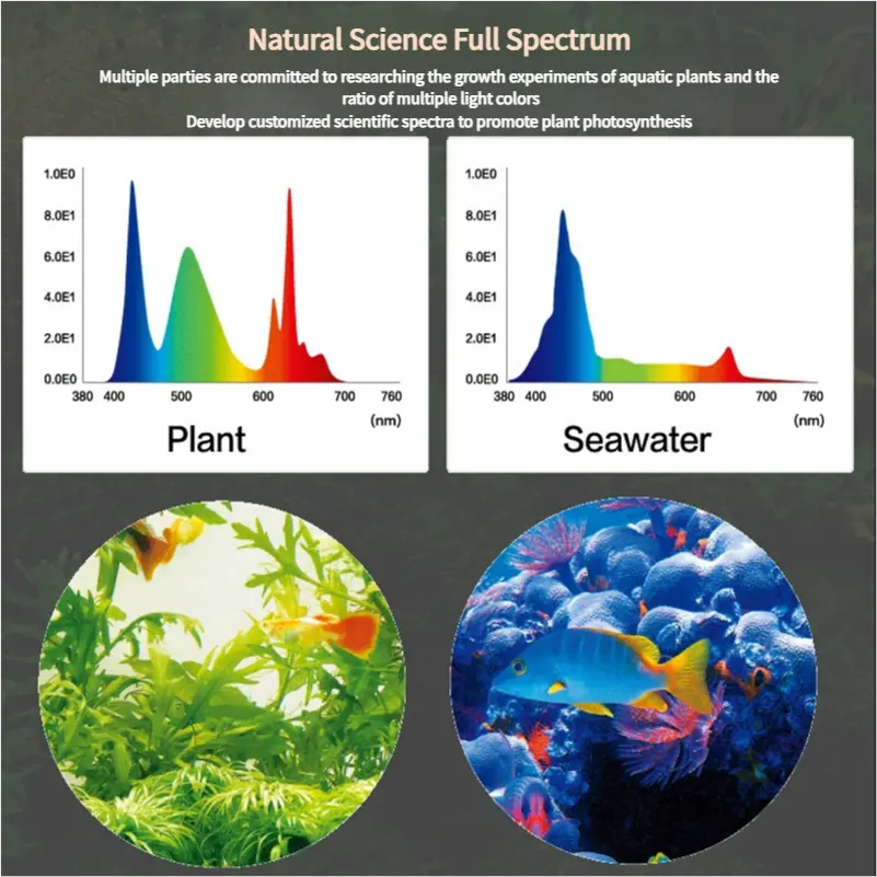 High Quality Aquarium Light LED Clip for Plant Aquatic Freshwater Plant Fish Tank Light Full Spectrum Smart LED Light