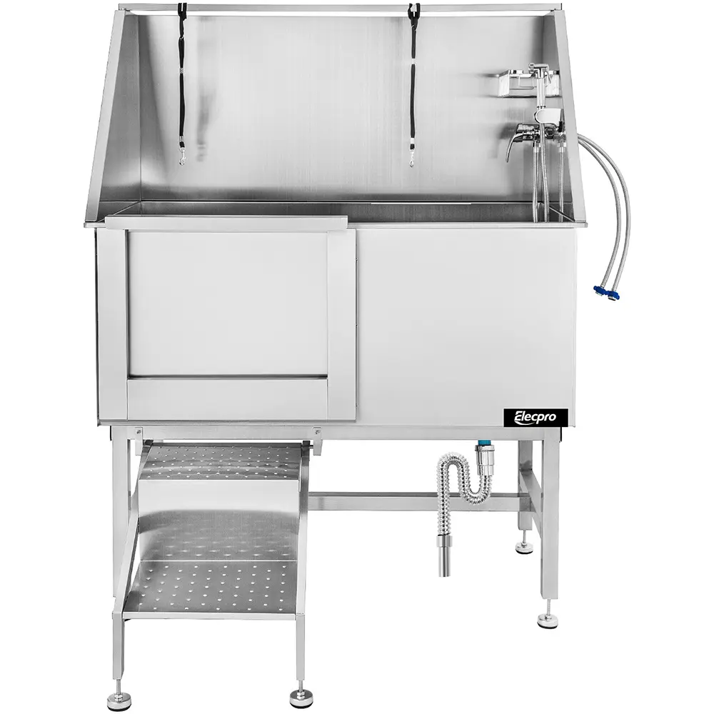 201 Stainless Steel Dog Bathing Machine with Left Door Grooming Tub for Bathroom Use for Cats Small Animals