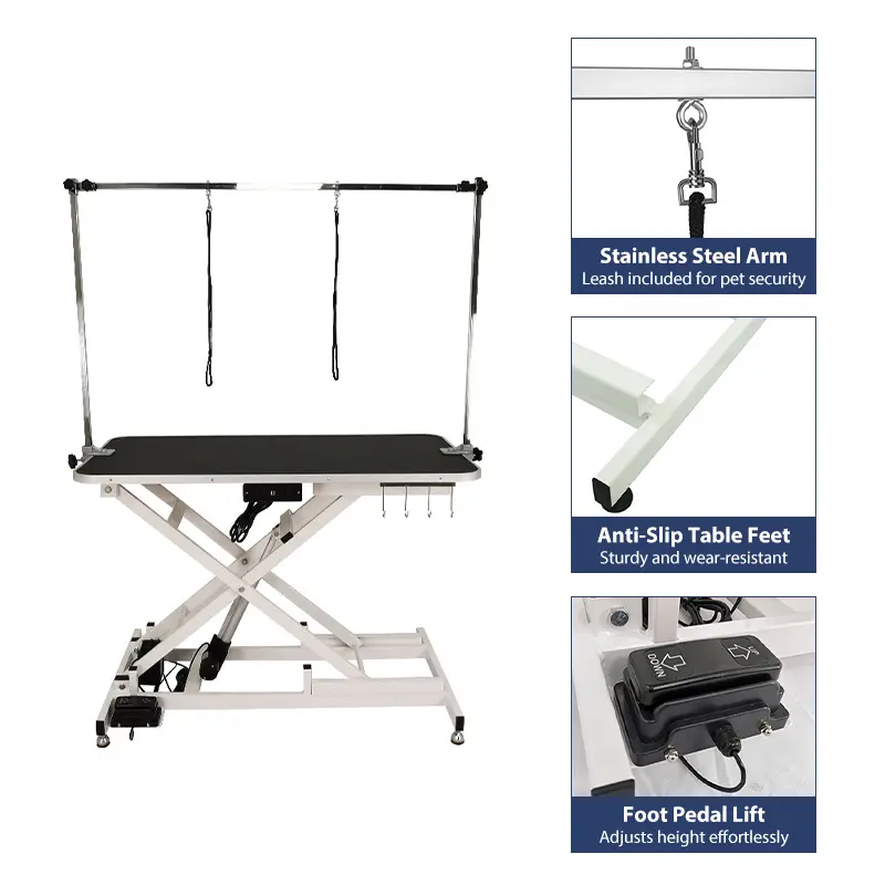 Oem Height Adjustable Foldable Electric Pet Grooming Table Pet Washing Table for Dog