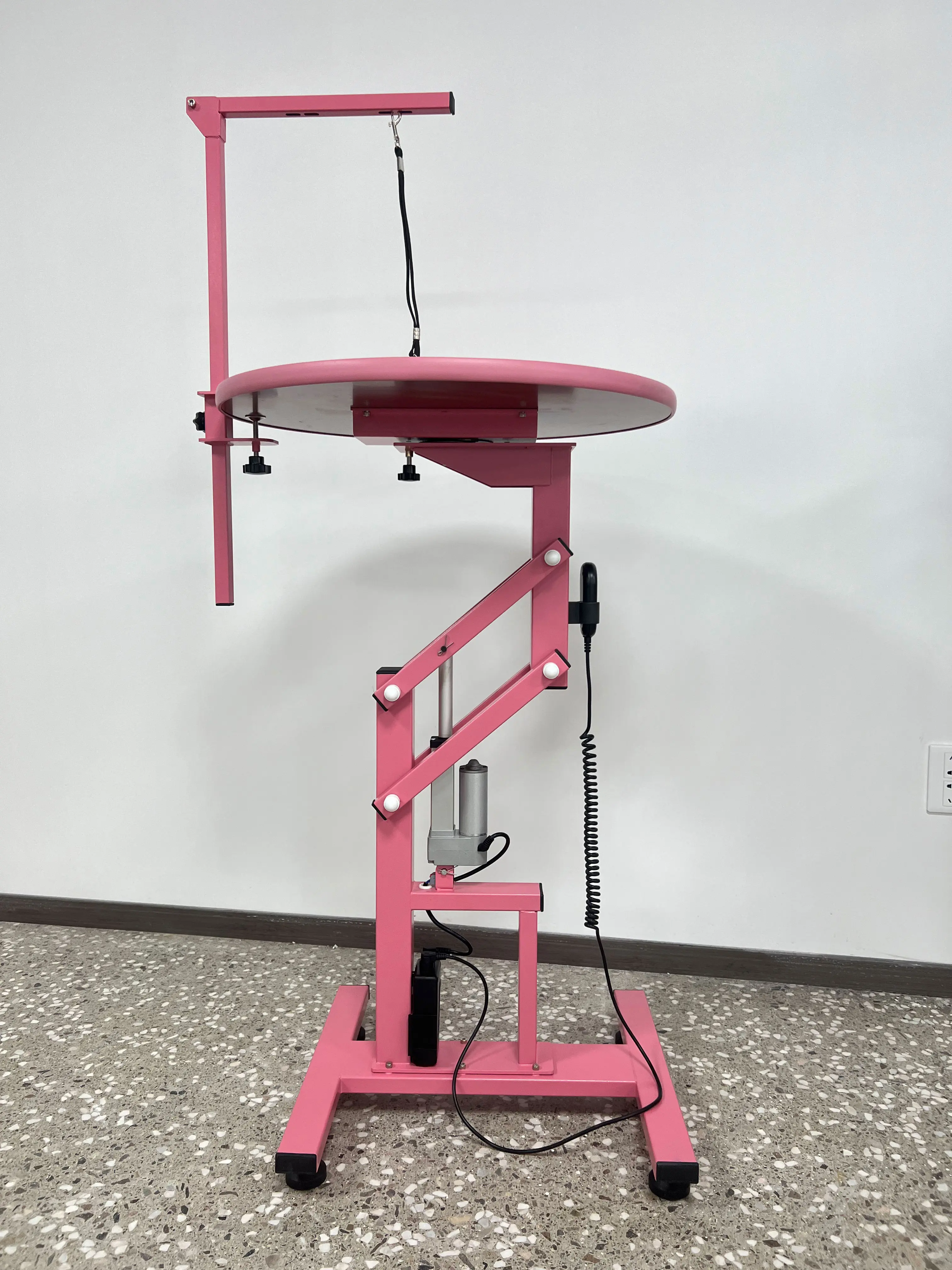 Heavy-Duty Pet Grooming Table Electric Circular Hydraulic Lift Dog Grooming Table With Arm