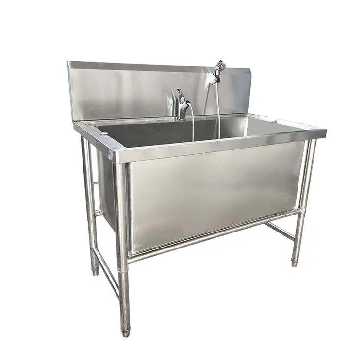 High-Quality Stainless Steel Adjustable Height Dog Bathtub Dog Shower Tub for Pet Grooming