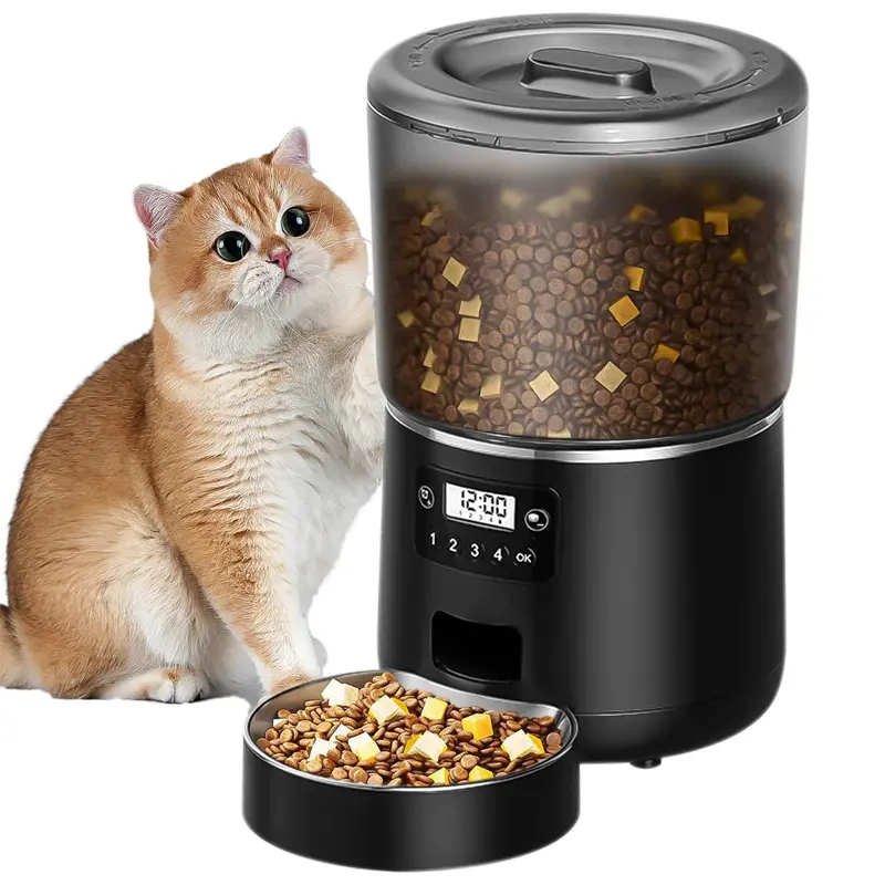 4l Smart Automatic Wifi Pet Feeder Capacity Battery Charging Stainless Steel Bowls Food Dispenser Pet Feeder for Cats and Dogs
