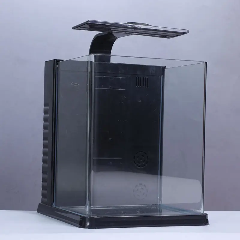 Fish Tortoise Turtle Glass Tank with Drying Platform Rectangle Lamp Fish Tank Aquariums White Aquaculture Tank