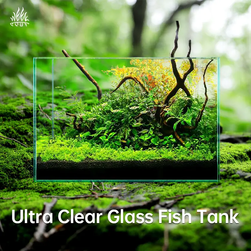 30cm-60cm Different Sizes 6 in 1 Rectangle Glass Fish tank Set Low Iron Glass Aquarium tank ultra clear Glass