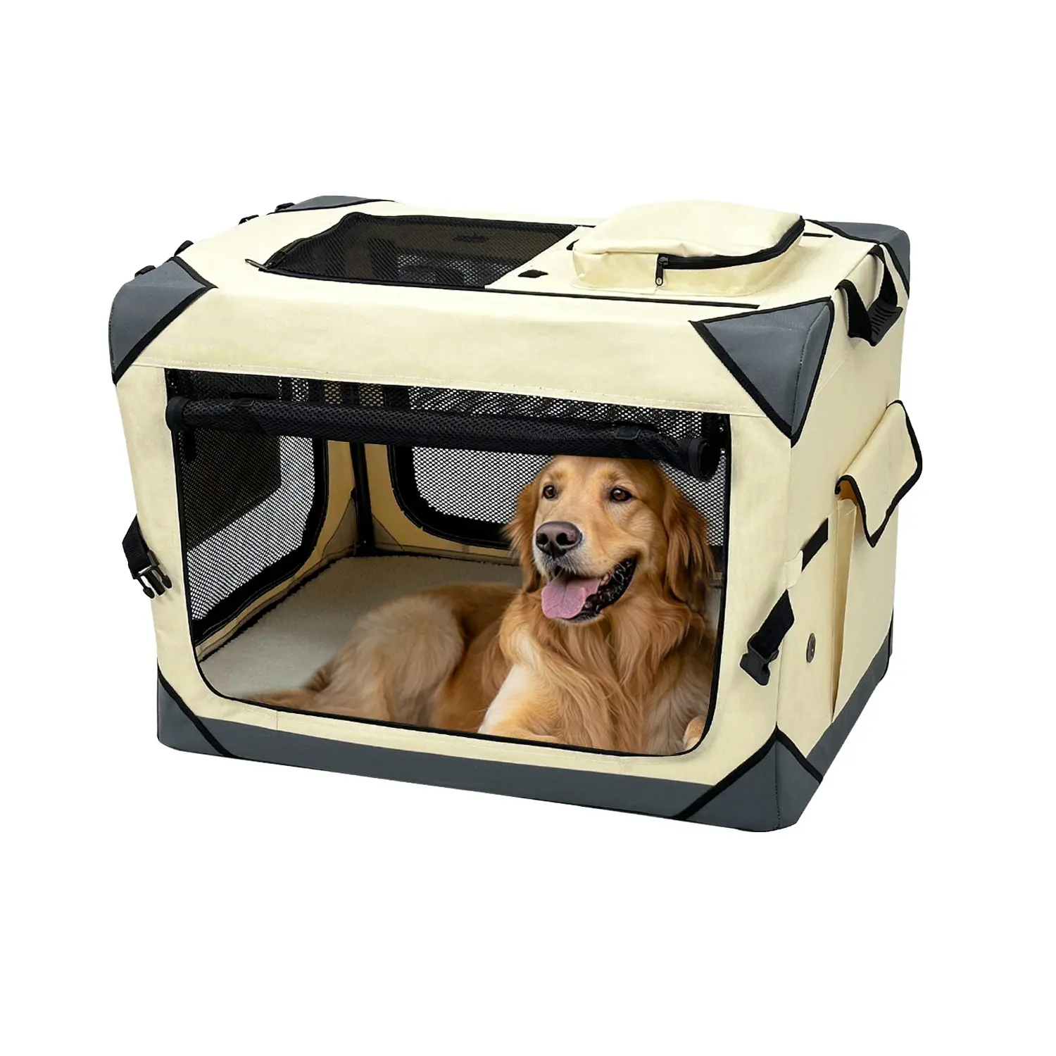 Best Quality Waterproof Foldable Soft Sided Carrier Pet Carrier Bag with Removable Pad for Dog Cat Safety Outdoor