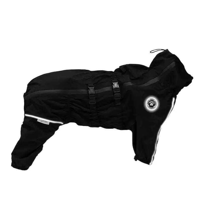 Border Animal Husbandry Golden Retriever Poncho Medium to Large Four-Legged Dog Raincoat Waterproof Breathable for Outdoor Use