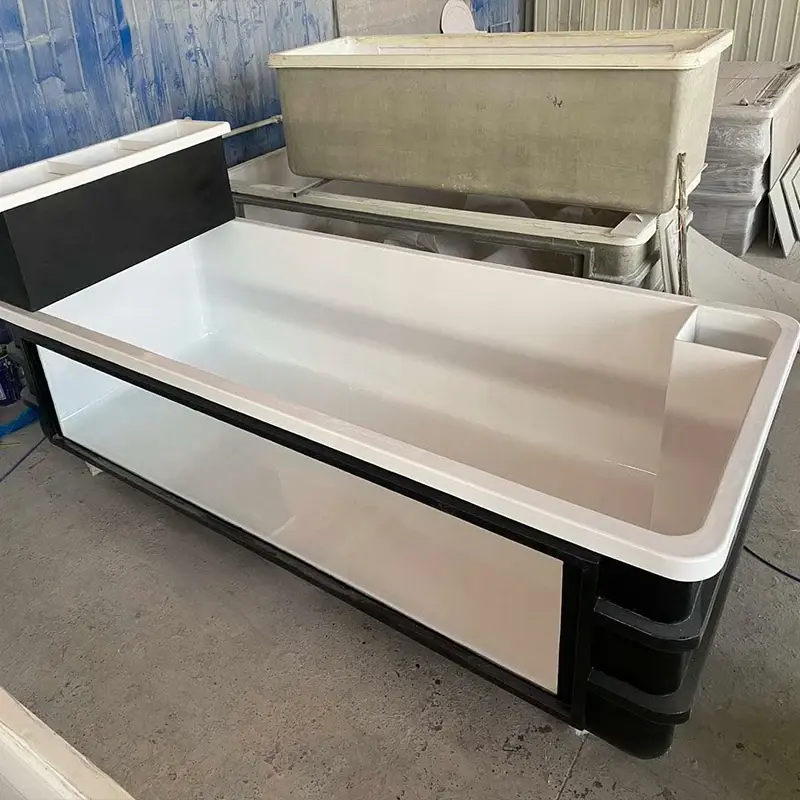 Rectangular FRP aquariums fish tank pond with filter and window
