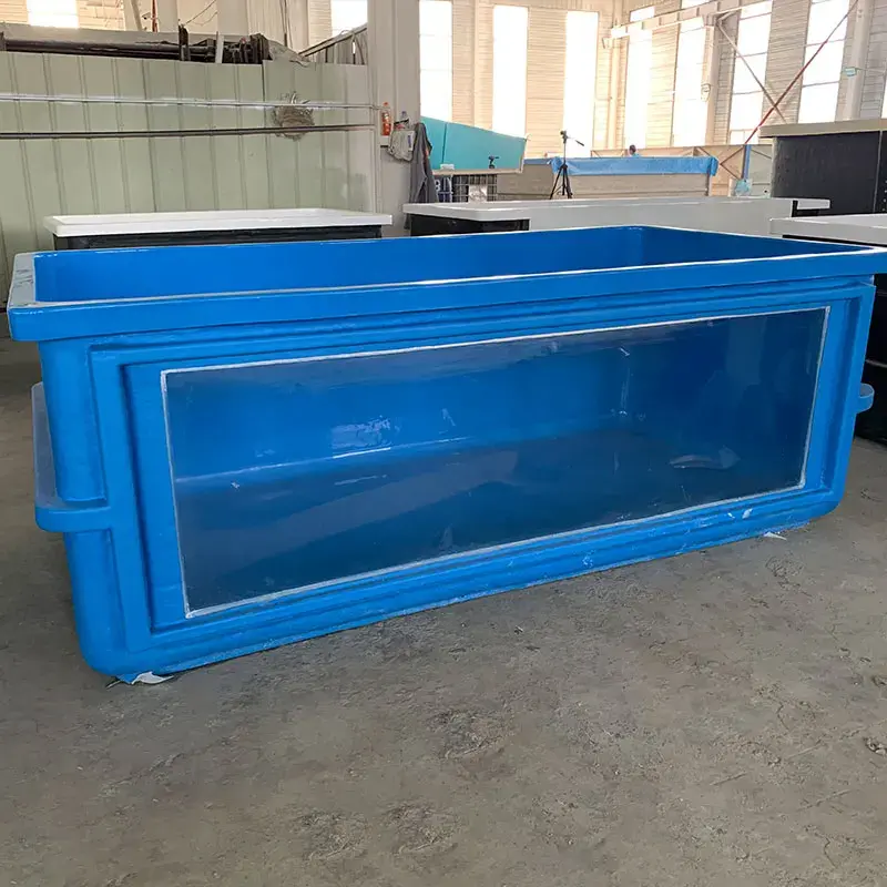Rectangular FRP aquariums fish tank pond with filter and window