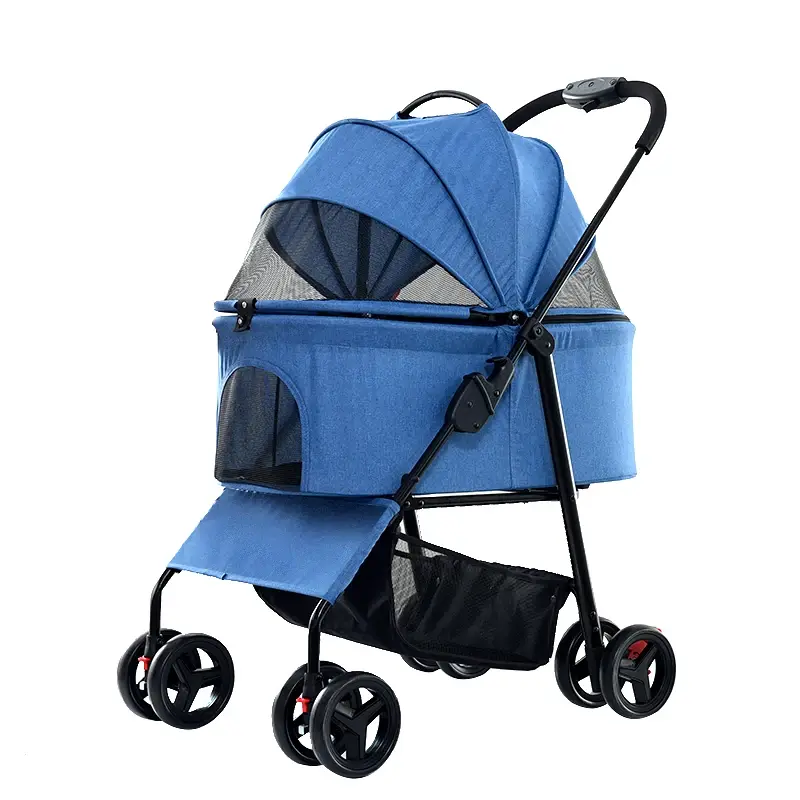 Best Price Luxury Pet Stroller Cart Pet Travel Strollers For Dog Cat With 4 Wheels