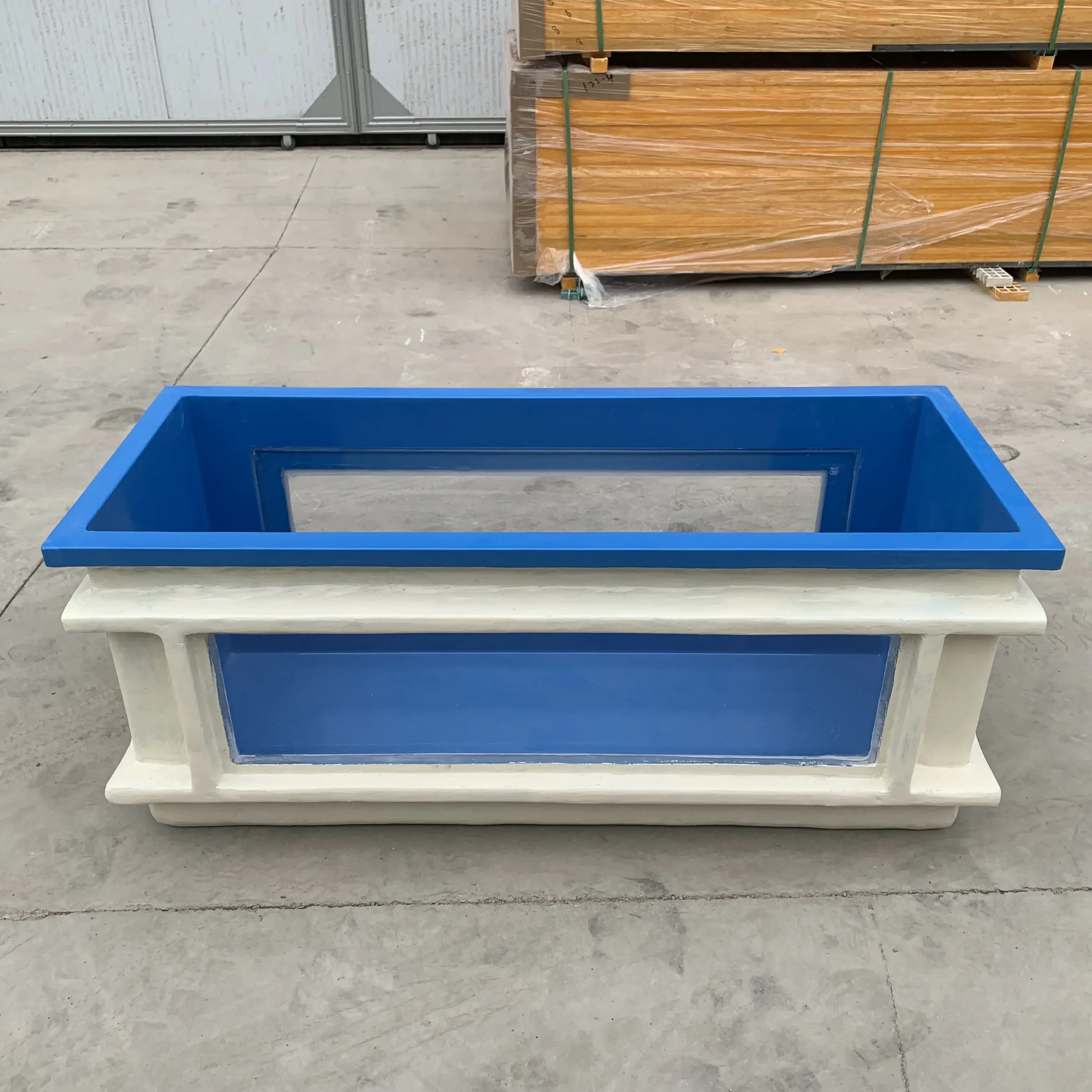 Rectangular FRP aquariums fish tank pond with filter and window