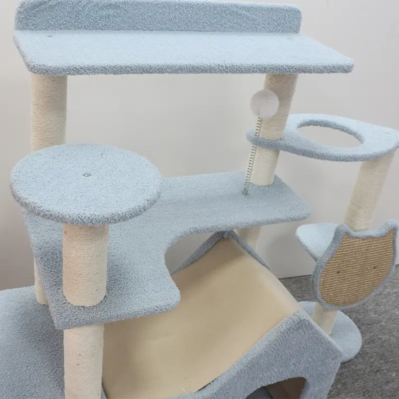Multi-Functional Space Capsule Cat Tree Multi-Layer Villa Cat Scratching Board with Integrated Sisal Floor Cat Climbing Frame