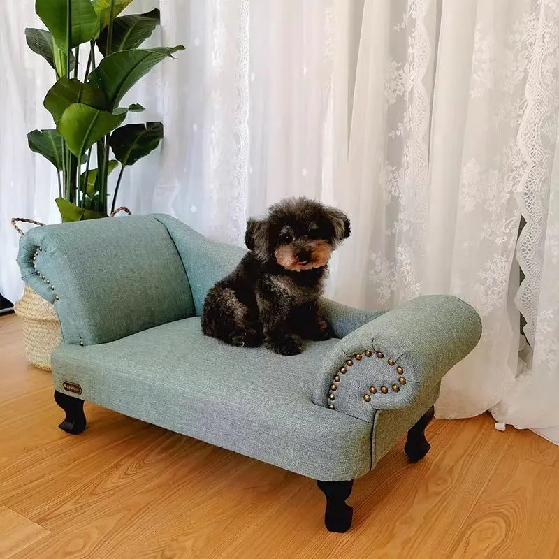 American style cat-specific small sofa for all seasons universal cat bed solid wood dog bed pet bed chaise longue