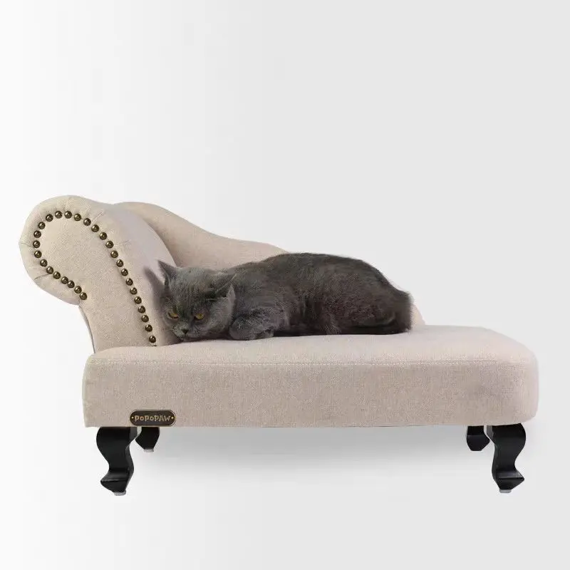 American style cat-specific small sofa for all seasons universal cat bed solid wood dog bed pet bed chaise longue