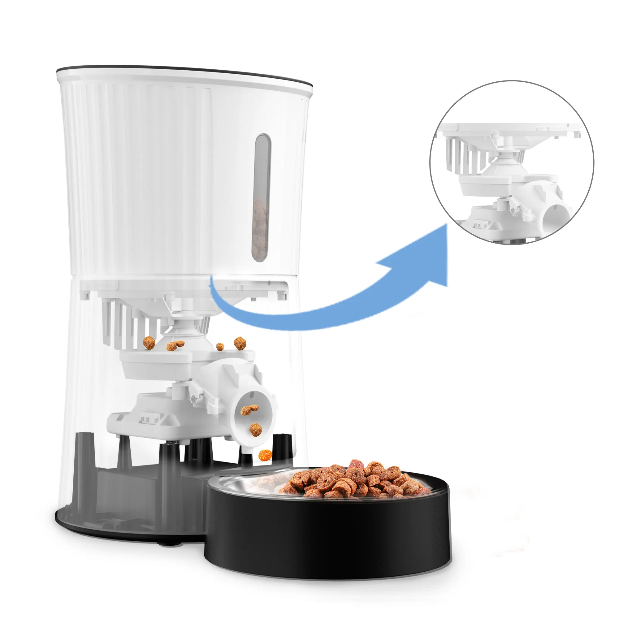 2025 Automatic Cat Dog Pet Feeder With Battery 4L Dry Food Treat Dispenser Electric Auto Pet Food Bowls & Timed Feeders for Dog