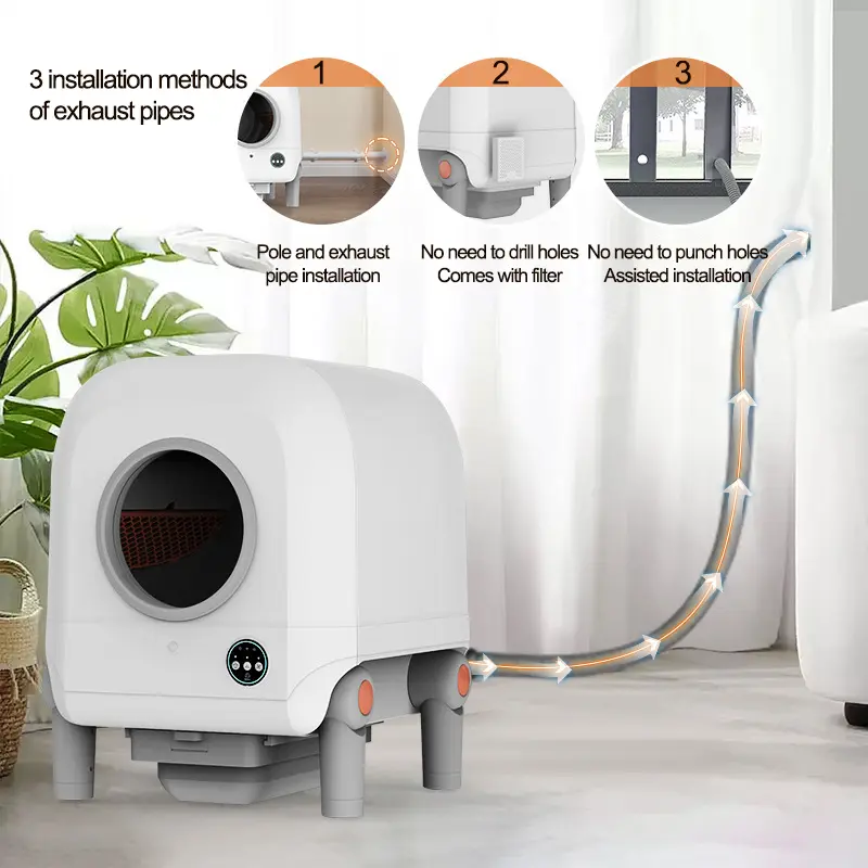 Smart Cat Sand Pot Fully Automatic Self -cleaning Big Cat Toilet Automatic App Remote Automatic Cat Sand Box