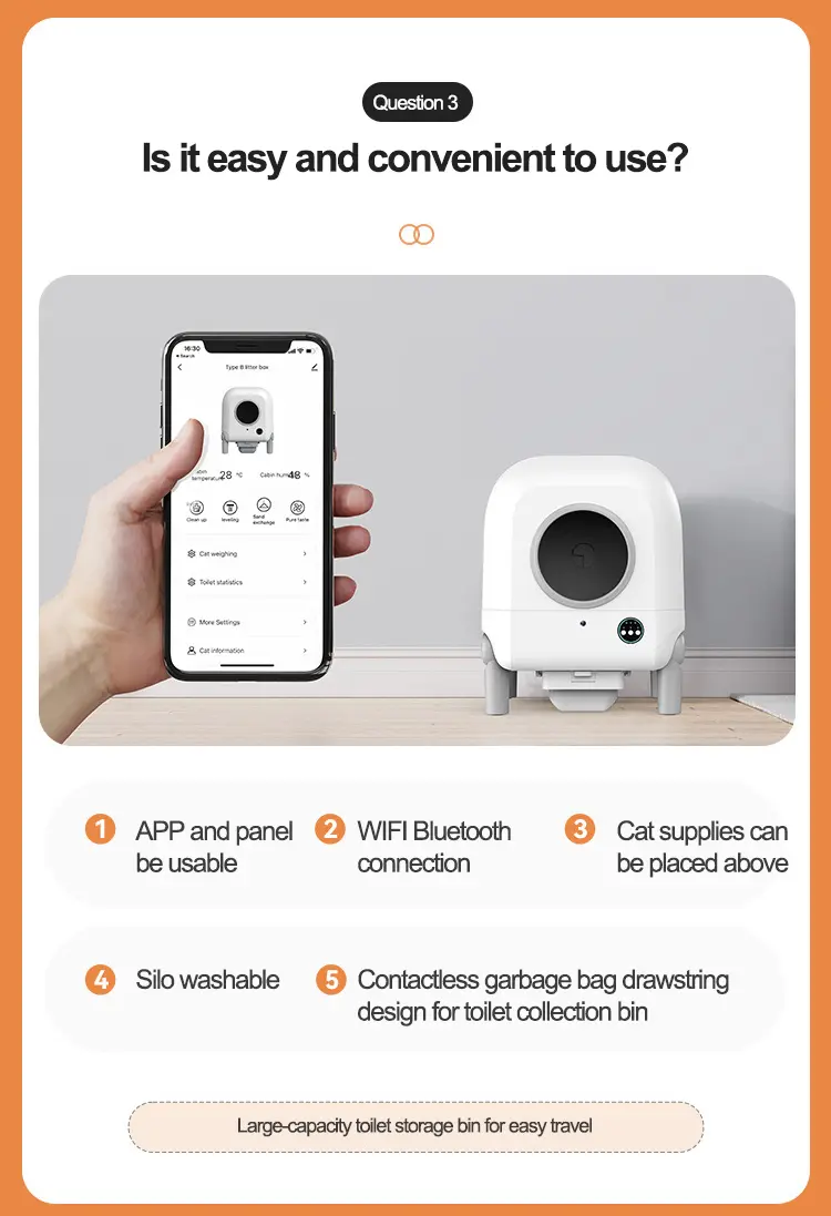 Smart Cat Sand Pot Fully Automatic Self -cleaning Big Cat Toilet Automatic App Remote Automatic Cat Sand Box