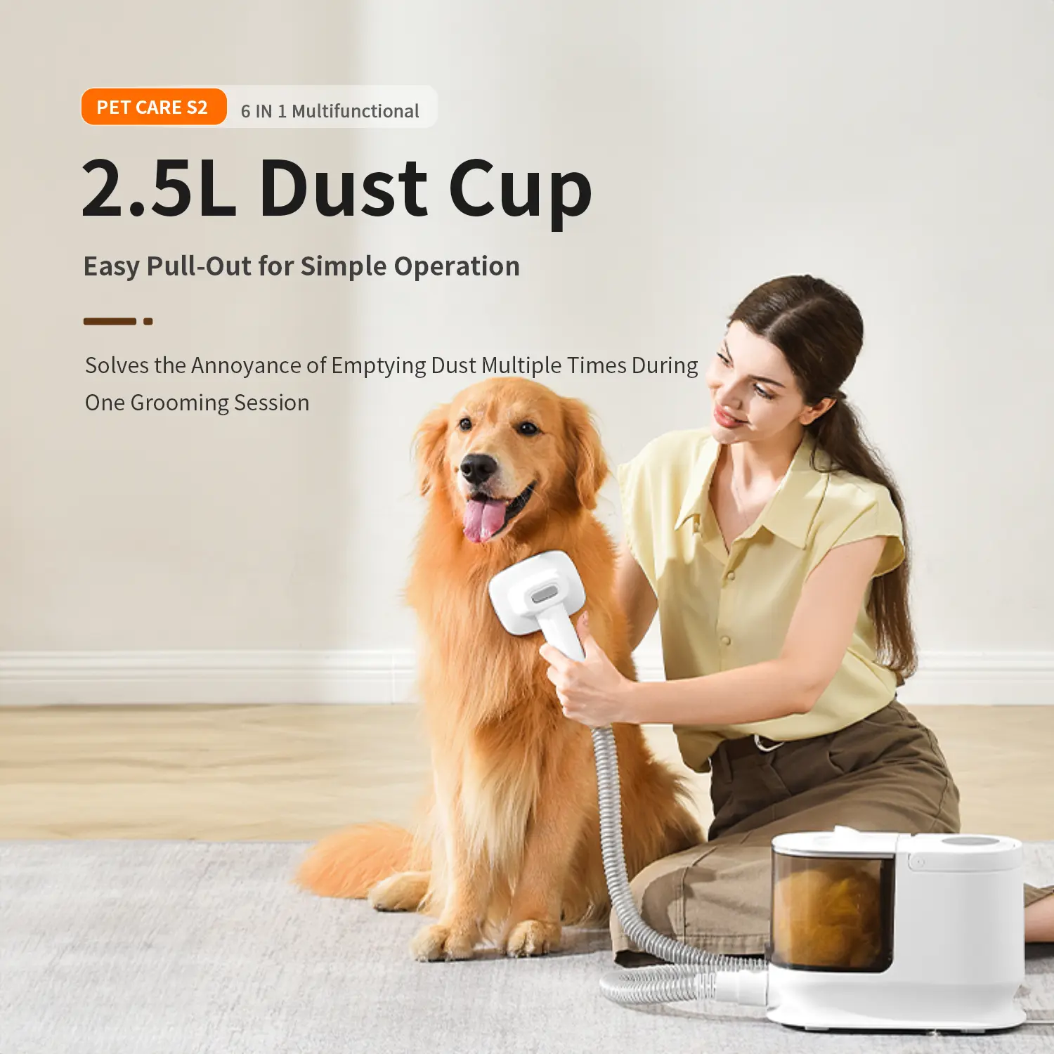 2025 New Pet Products Electric Dog Hair Dryer Deshedding Tool Clipper Brushes Pet Hair Grooming Vacuum Cleaner Kit for Cat Dogs