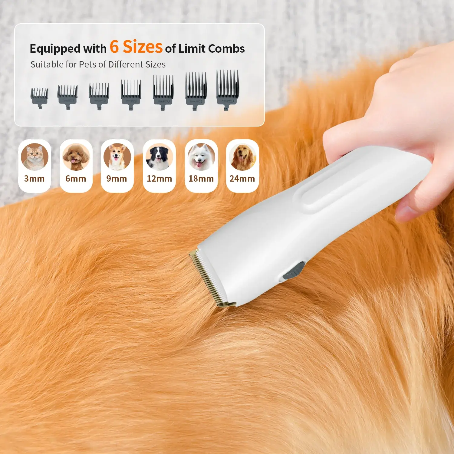 2025 New Pet Products Electric Dog Hair Dryer Deshedding Tool Clipper Brushes Pet Hair Grooming Vacuum Cleaner Kit for Cat Dogs