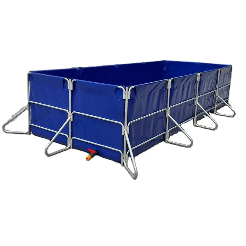 Hot Sale Moveable Tilapia Indoor Fish Farming Tank Equipment Outdoor Large Farm Equipment Plastic Fish Pond