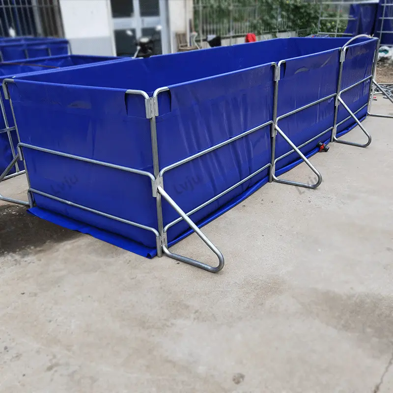Hot Sale Moveable Tilapia Indoor Fish Farming Tank Equipment Outdoor Large Farm Equipment Plastic Fish Pond