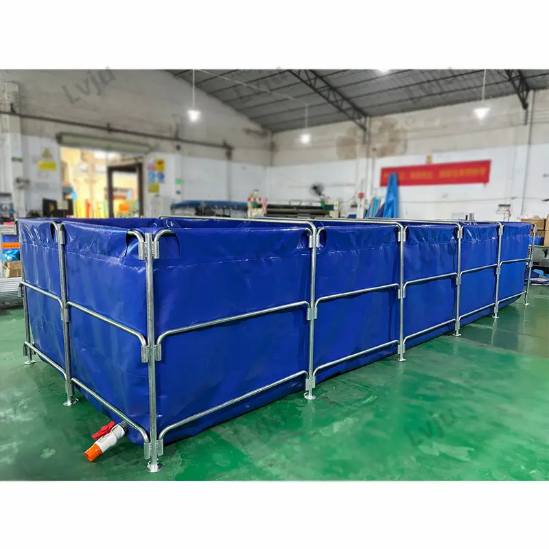 Hot Sale Moveable Tilapia Indoor Fish Farming Tank Equipment Outdoor Large Farm Equipment Plastic Fish Pond