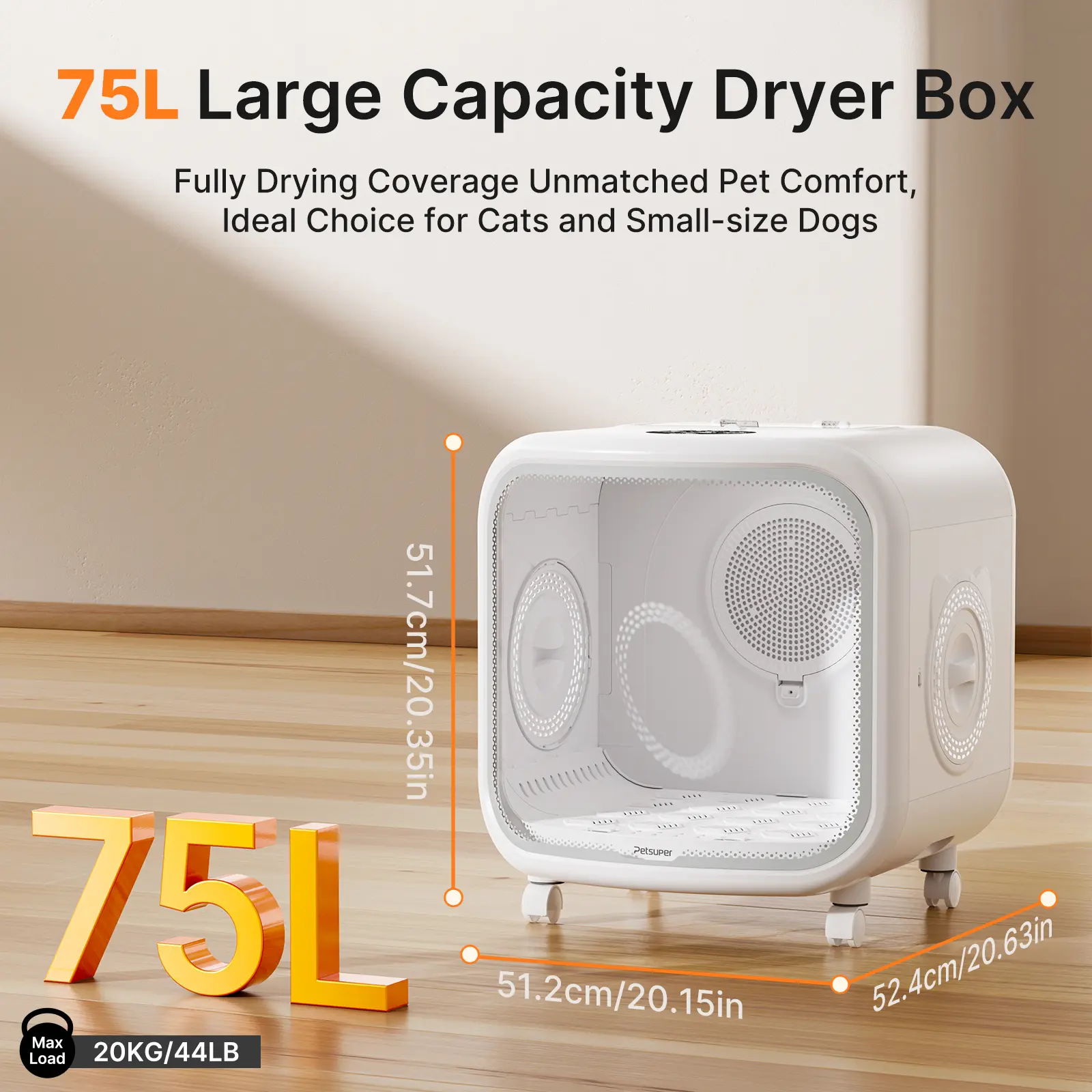 Intelligent Small Dog & Cat Dryer Machine Modern Plastic Pet Dryer with Safe Temperature Control Wholesale Hair Drying Box