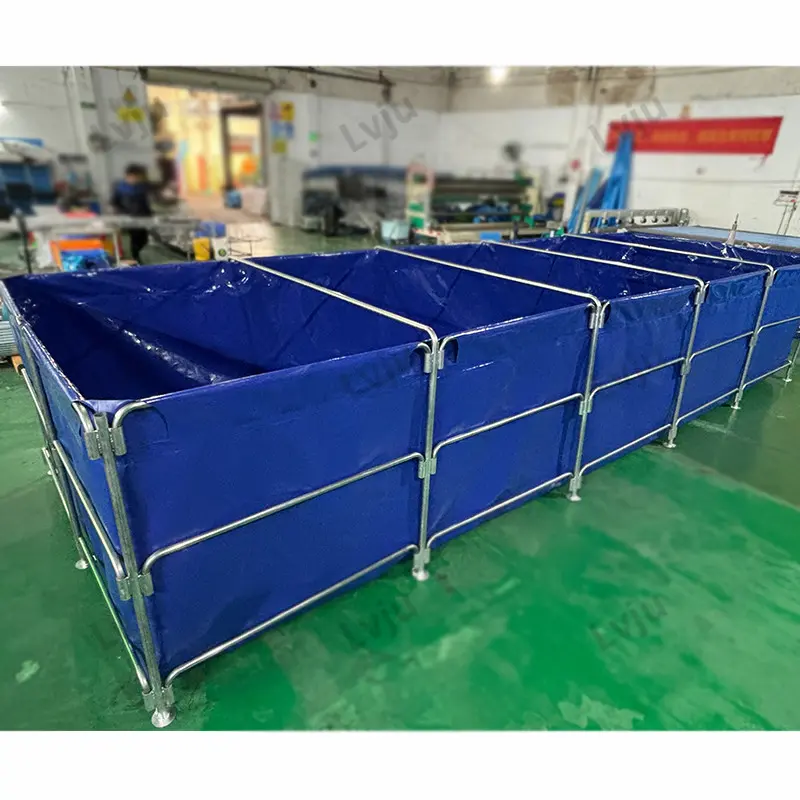 Hot Sale Moveable Tilapia Indoor Fish Farming Tank Equipment Outdoor Large Farm Equipment Plastic Fish Pond