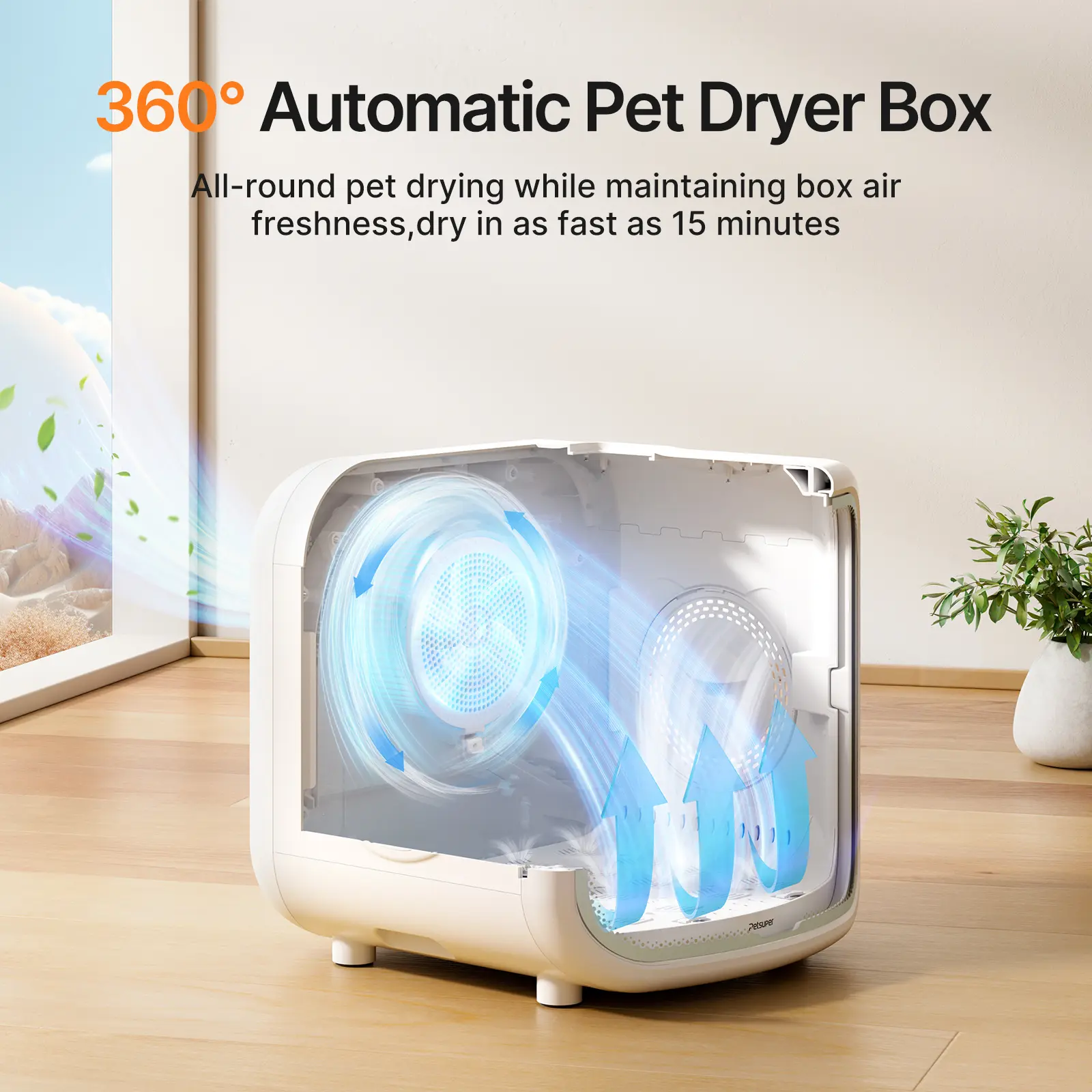 Intelligent Small Dog & Cat Dryer Machine Modern Plastic Pet Dryer with Safe Temperature Control Wholesale Hair Drying Box
