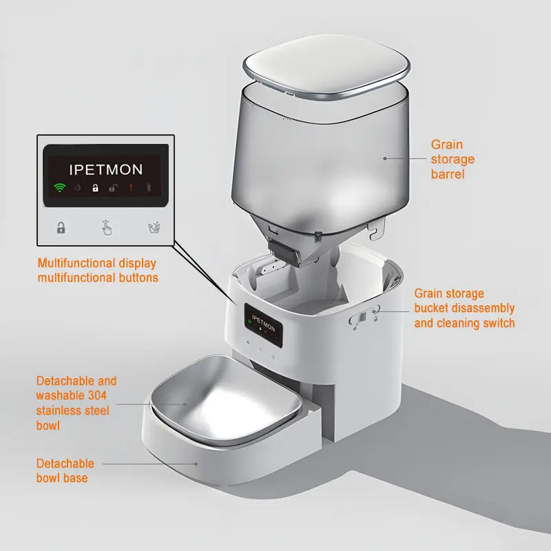 Wholesale OEM 5L Automatic Pet Feeder Smart Pet Cat Dog Self Feede Intelligent Pet Food Dispenser Wifi App Remote