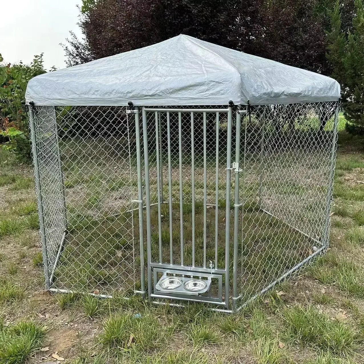 High Quality Hexagonal  Iron Dog Cage Sustainable Outdoor Dog Running Cage with Favorable Price Solid Pattern