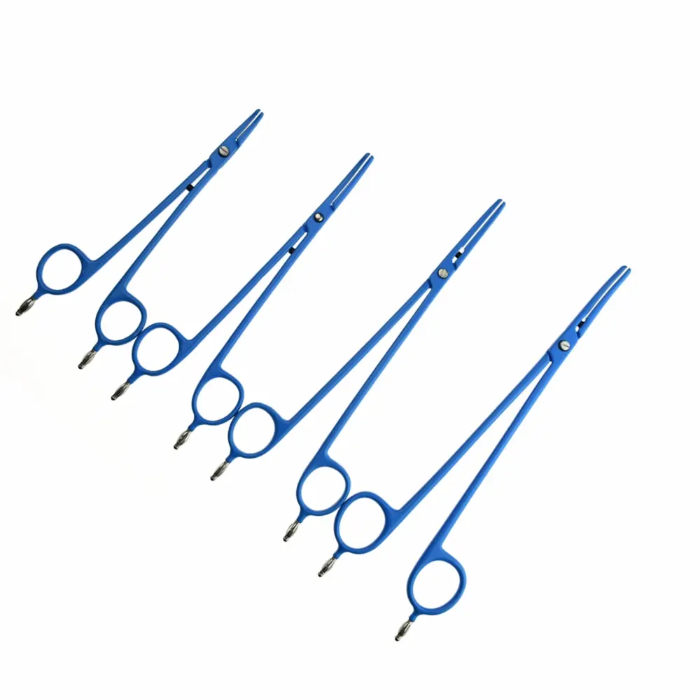 Medical Surgical Fine Vascular Anastomosis Curved Surgical Instruments Haemostatic Forceps Bipolar Dissecting Scissors