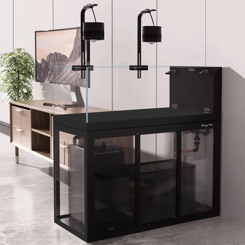 120CM Factory  Medium-sized ultra clear Glass Aluminium Alloy Aquariums with Filter System Free Water Change  Aquarium Fish Tank