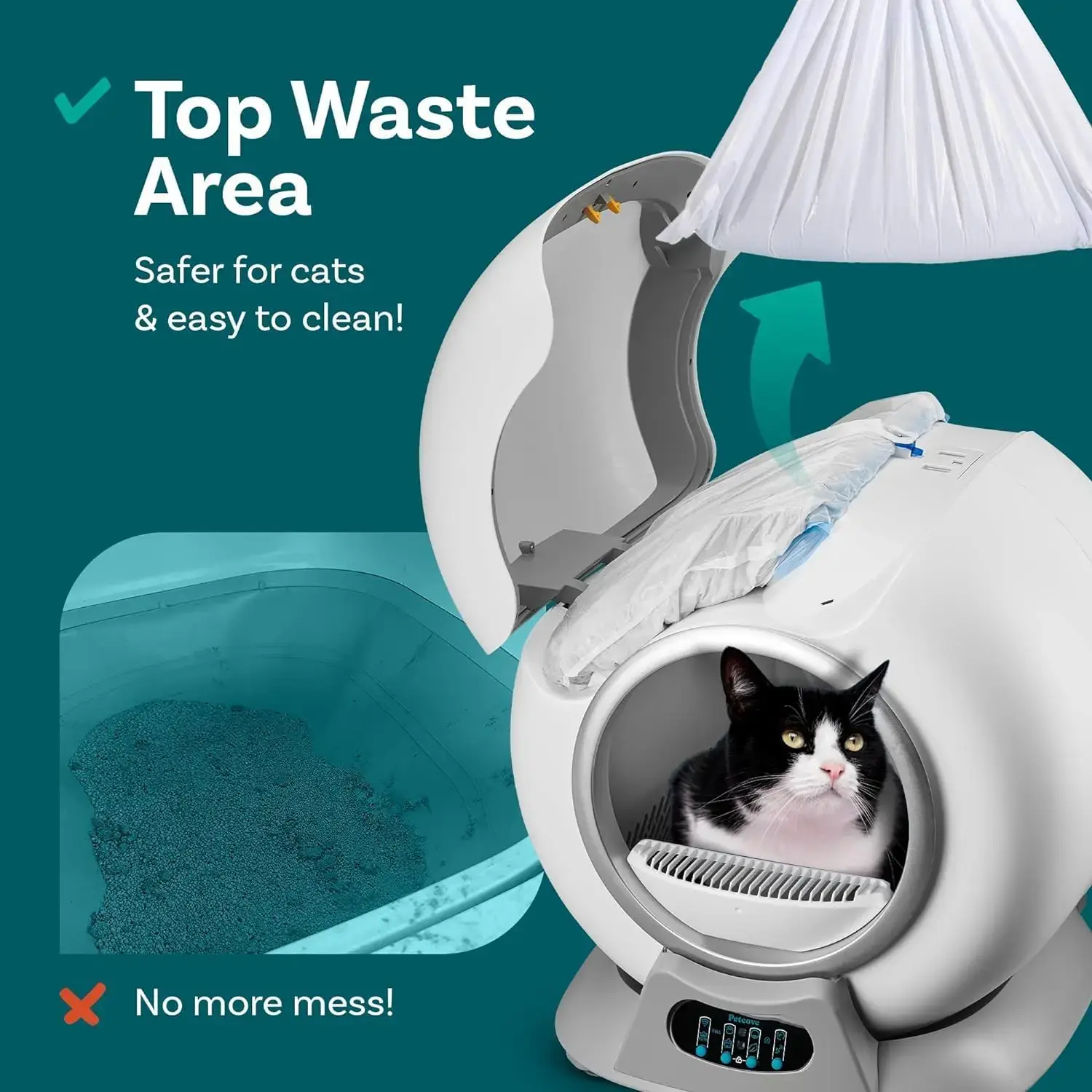 Automatic Cat Litter Box and Accessories Smart App Control Self Cleaning Litter Boxes Cat Sandbox Electronic