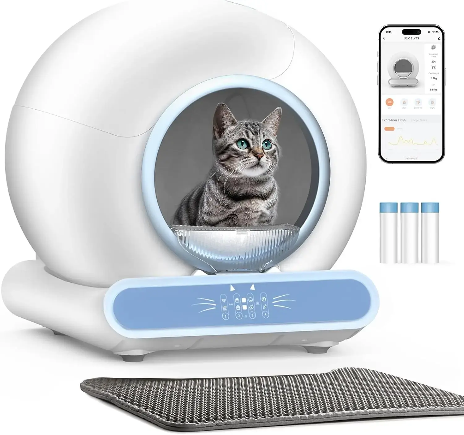 WIFI Remote APP Control Self-Cleaning Automatic Cat Litter Box Intelligent Cat Litter Accessories