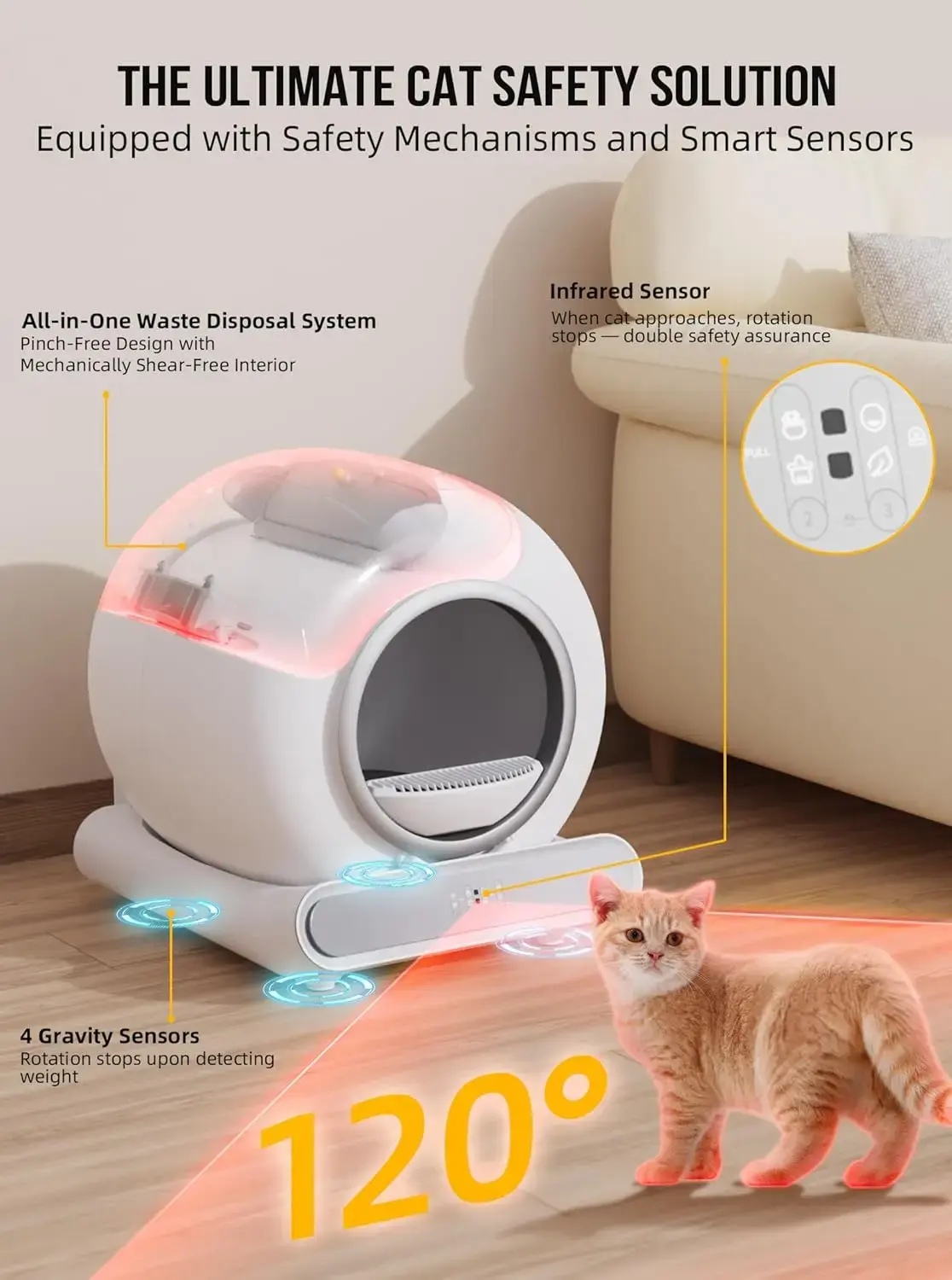 WIFI Remote APP Control Self-Cleaning Automatic Cat Litter Box Intelligent Cat Litter Accessories