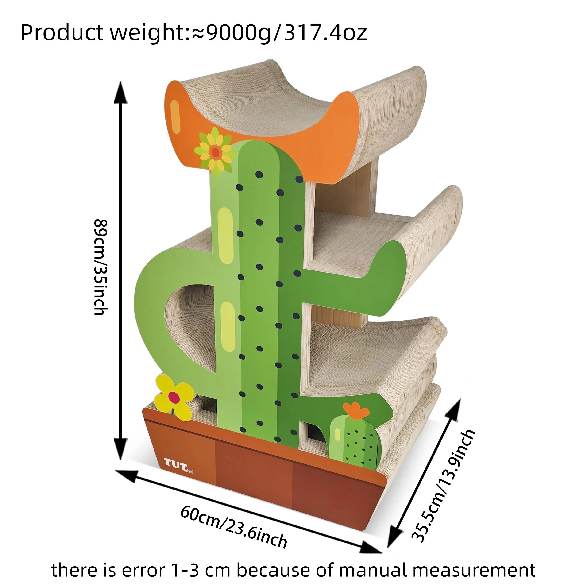 Factory Cat Climbing Frame Cactus Sisal Board Climbing and Grinding Claw Integrated Frame Pet Supplies