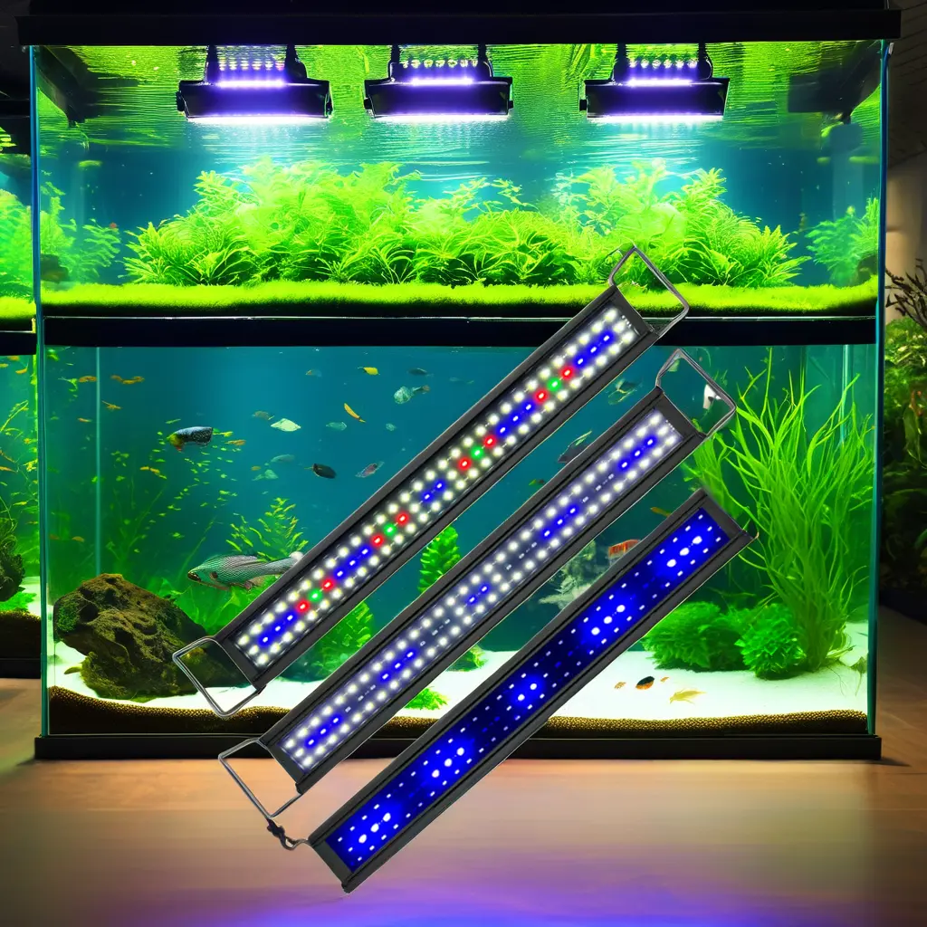 Smart 30W LED Lamp 30-120CM Aquarium LED Lights Compatible with 120-130CM Fish Tank for Aquarium Use