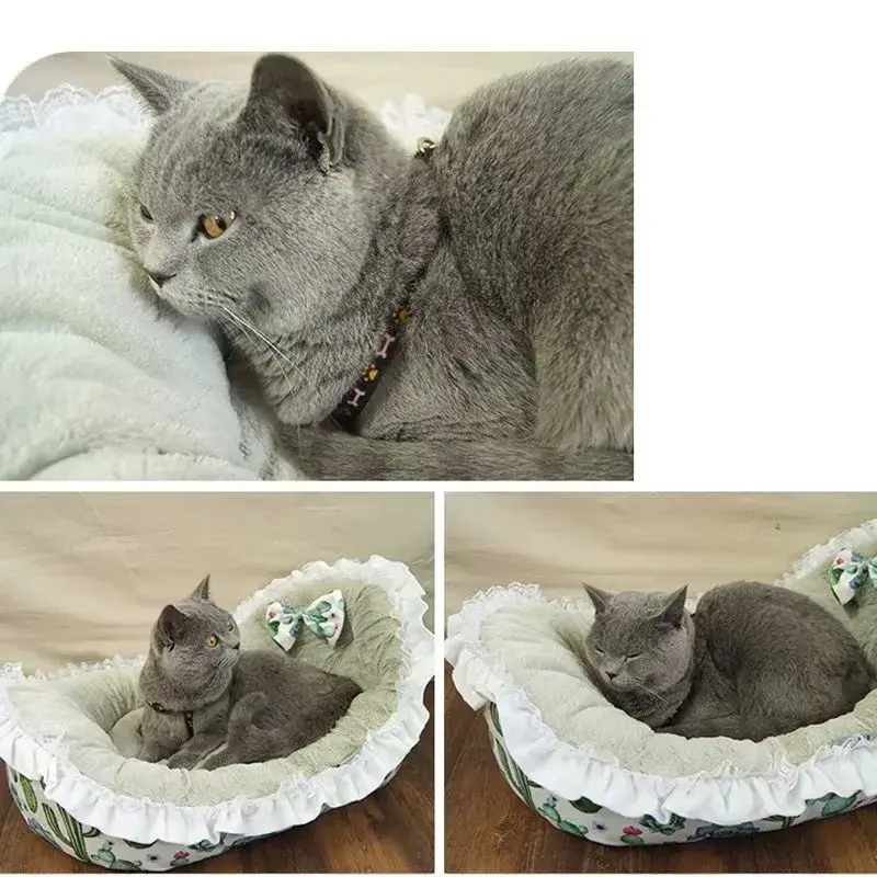 Dog kennel keeps warm in winter, winter pet bed for small dogs to sleep in, removable and washable