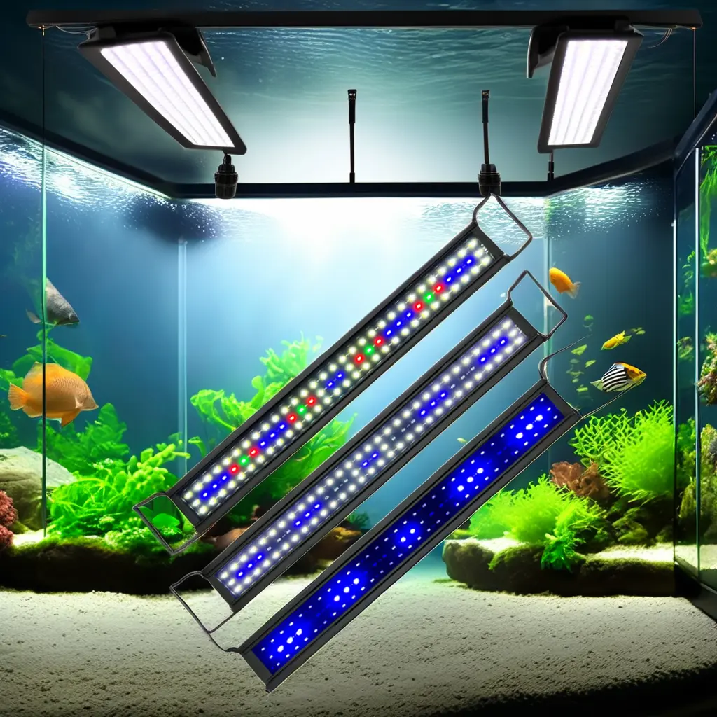 Smart 30W LED Lamp 30-120CM Aquarium LED Lights Compatible with 120-130CM Fish Tank for Aquarium Use