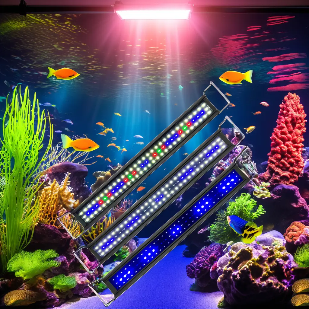 Smart 30W LED Lamp 30-120CM Aquarium LED Lights Compatible with 120-130CM Fish Tank for Aquarium Use