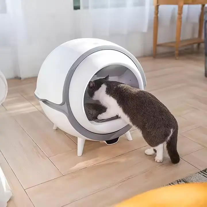 OEM Wholesale Large XL Ventilation Cat Litter Box Wifi APP Automatic Cat Toilet Pan Easy Clean for Home Use