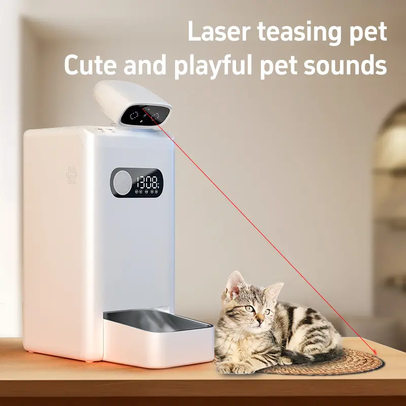 2025 Upgrade AI Video Pet Camera Stainless Steel Treat Dispenser for Dogs and Cats
