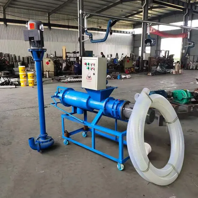 Farm Use Dewatering Extruder Dryer For Chicken Cow Pig Manure Solid Liquid Manure Separator