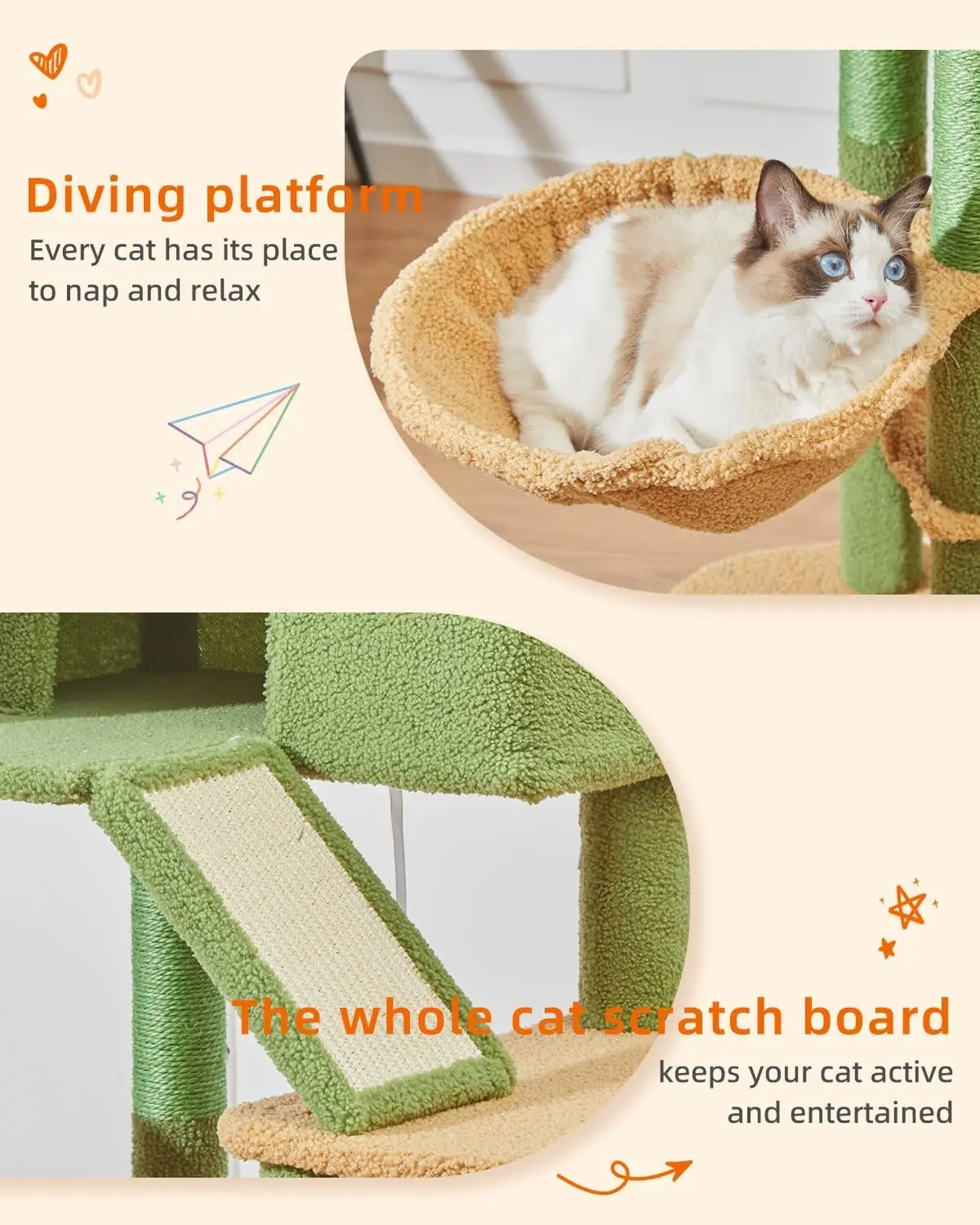 Big Discount Sale 71Inch Cat Tower for Large Adult Indoor Multi-Level Cat Condo Sisal Scratching Posts Cat Trees Scratcher